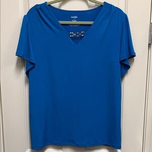 East 5th Vibrant Blue Short Sleeve Top